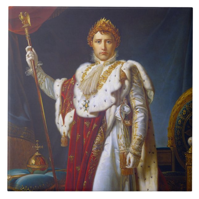 Portrait von Napoleon Bonaparte, Francois Gérard Fliese (Vorderseite)