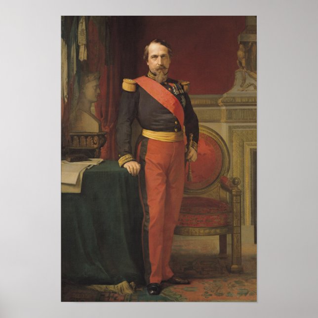 Portrait von Napoleon III 1862 Poster (Vorne)