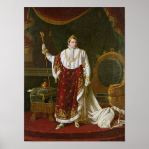 Portrait von Napoleon in seinen Koronationsroben Poster