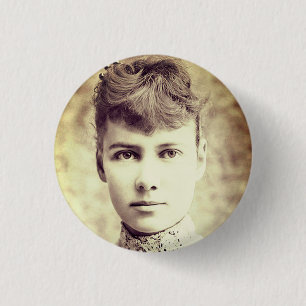 Portrait von Nellie Bly Button
