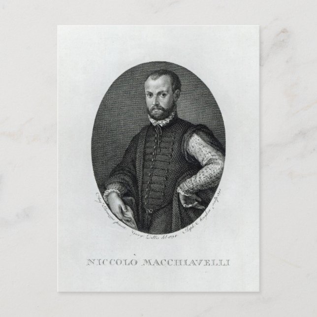 Portrait von Niccolo Machiavelli Postkarte (Vorderseite)