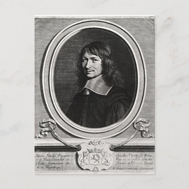 Portrait von Nicolas Fouquet 1662 Postkarte (Vorderseite)