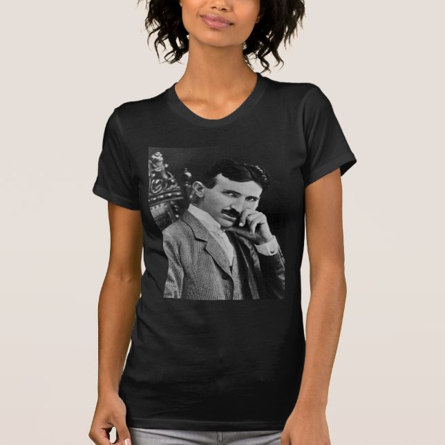 Portrait von Nikola Tesla T-Shirt (Vorderseite)