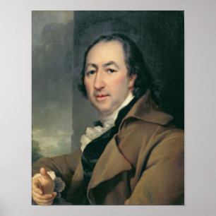 Portrait von Nikolai Ivanovich Novikov Poster