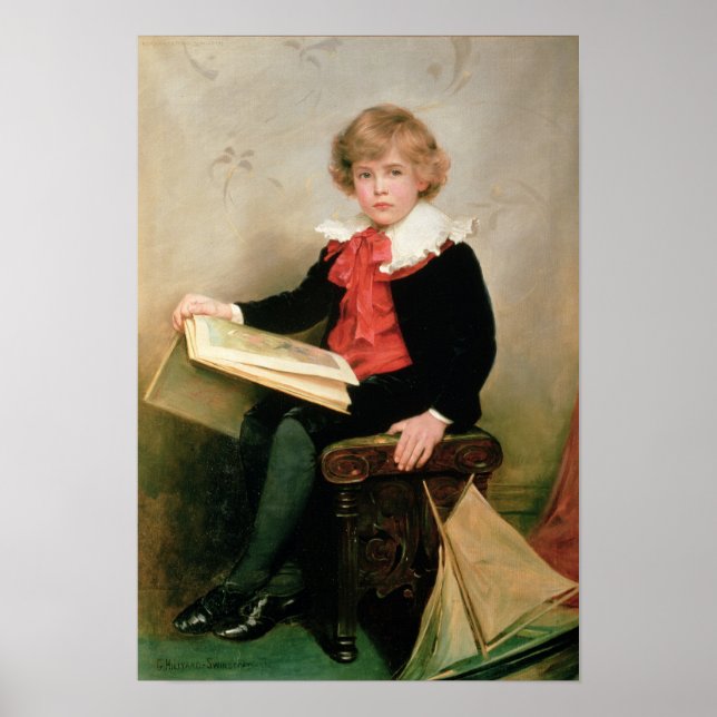 Portrait von Norman Stewart Davies Poster (Vorne)