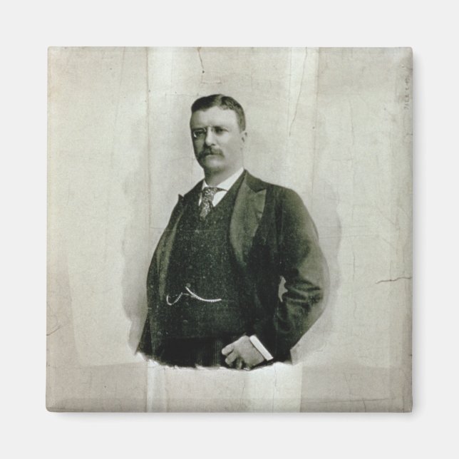 Portrait von Oberst Theodore Roosevelt (Litho) Magnet (Vorne)