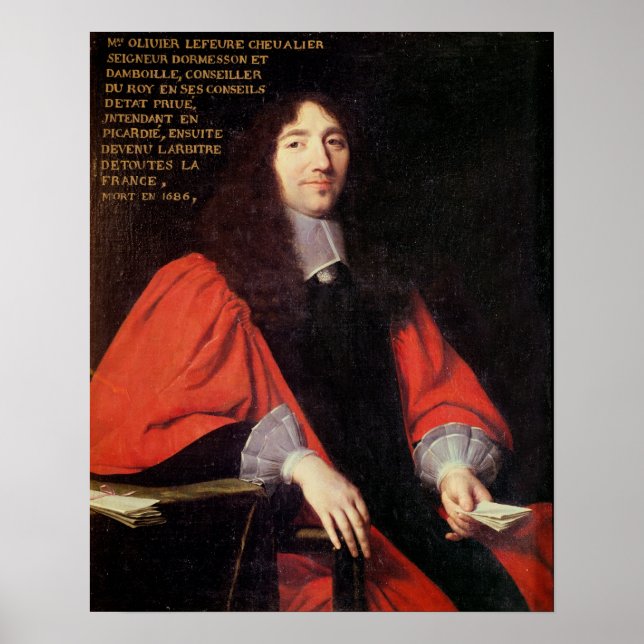 Portrait von Olivier Lefevre Poster (Vorne)