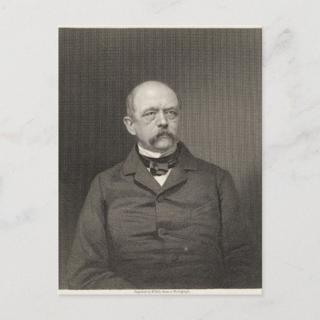 Portrait von Otto von Bismarck Postkarte (Vorderseite)