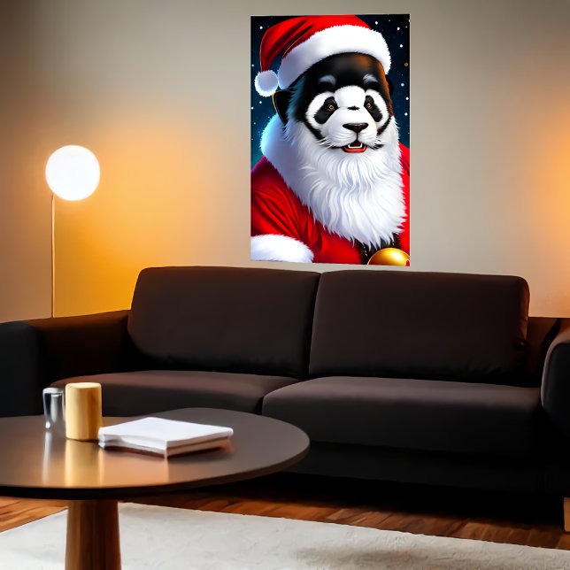 Portrait von Panda Santa Claus | AI Art Poster (Von Creator hochgeladen)