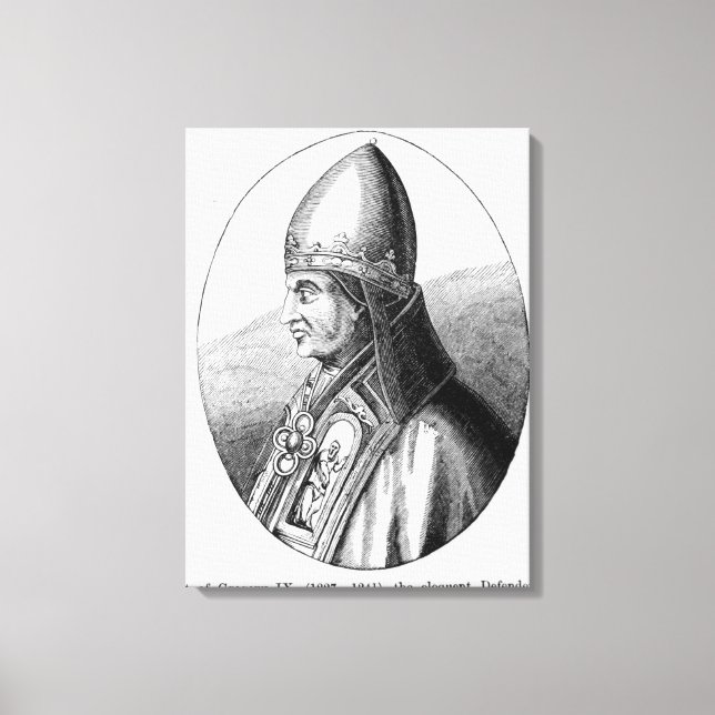 Portrait von Papst Gregory IX Leinwanddruck (Vorderseite)