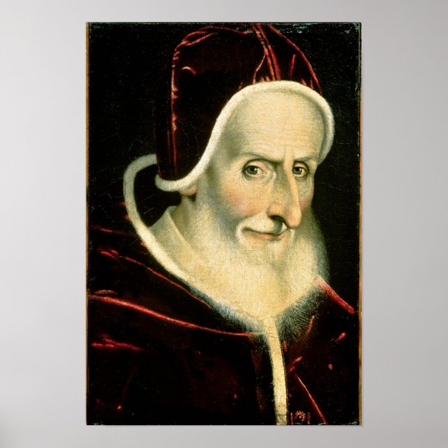 Portrait von Papst Pius V 1576-80 Poster (Vorne)
