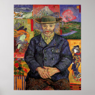 Portrait von Pere Tanguy von Vincent van Gogh Poster