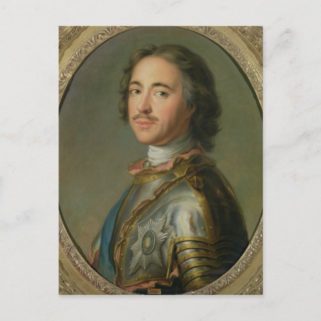 Portrait von Peter dem Großen Postkarte (Vorderseite)