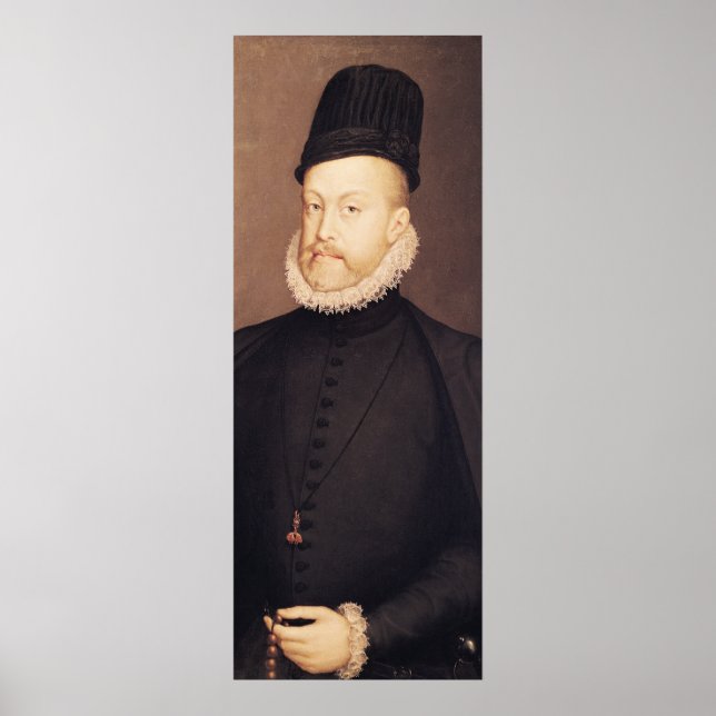 Portrait von Philip II c.1580 Poster (Vorne)