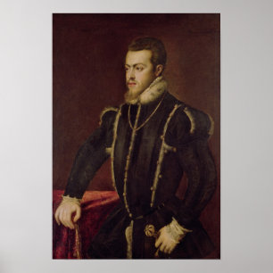 Portrait von Philip II von Spanien 2 Poster