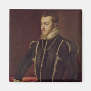 Portrait von Philip II von Spanien Magnet