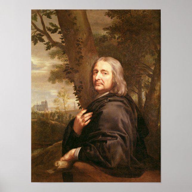 Portrait von Philippe de Champaigne, 1668 Poster (Vorne)