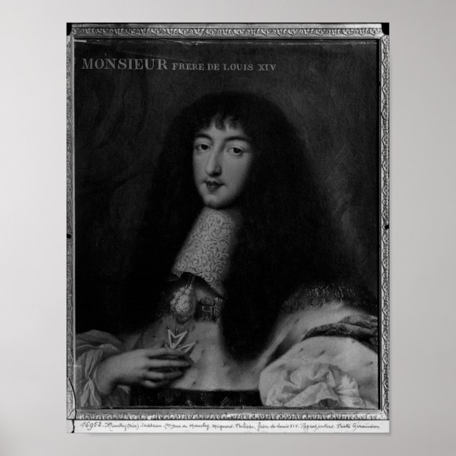 Portrait von Philippe Duc d'Orleans Poster (Vorne)