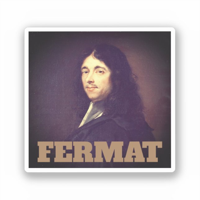 Portrait von Pierre de Fermat Aufkleber (Vorderseite)