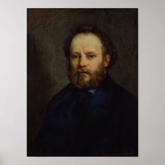 Portrait von Pierre Joseph Proudhon 1865 Poster (Vorne)