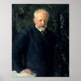 Portrait von Piotr Ilyich Tchaikovsky Poster