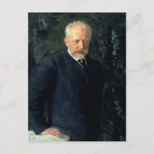 Portrait von Piotr Ilyich Tchaikovsky Postkarte