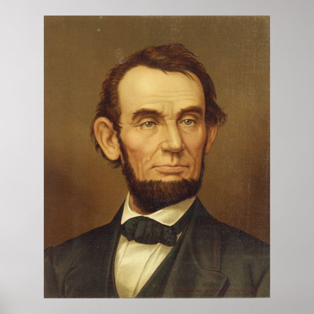 Portrait von Präsident Abraham Lincoln Poster (Vorne)