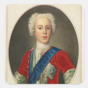 Portrait von Prinz Charles Edward Quadratischer Aufkleber
