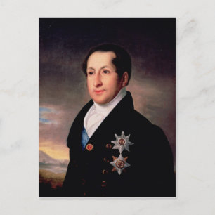 Portrait von Prinz Sergej Golitsyn , Post 1828 Postkarte
