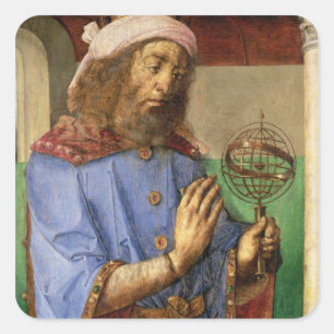 Portrait von Ptolemäus, c.1475 Quadratischer Aufkleber