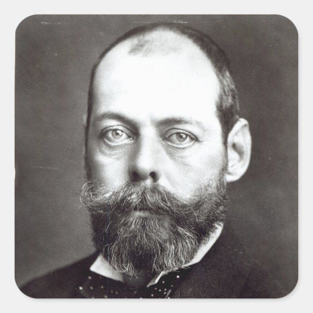 Portrait von Randolph Churchill Quadratischer Aufkleber (Vorderseite)