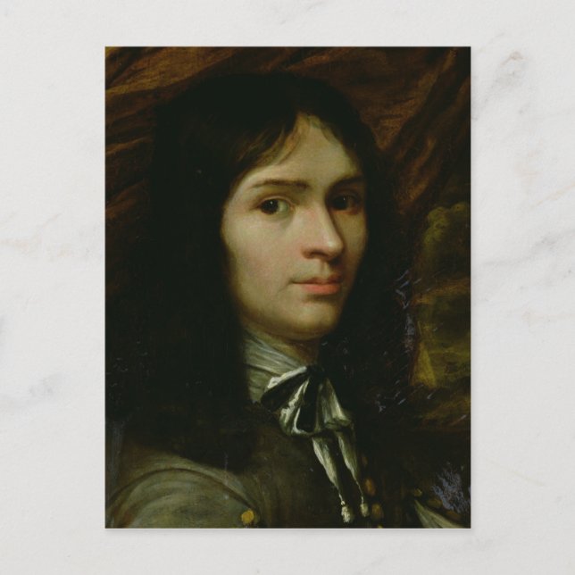 Portrait von Rene Descartes Postkarte (Vorderseite)
