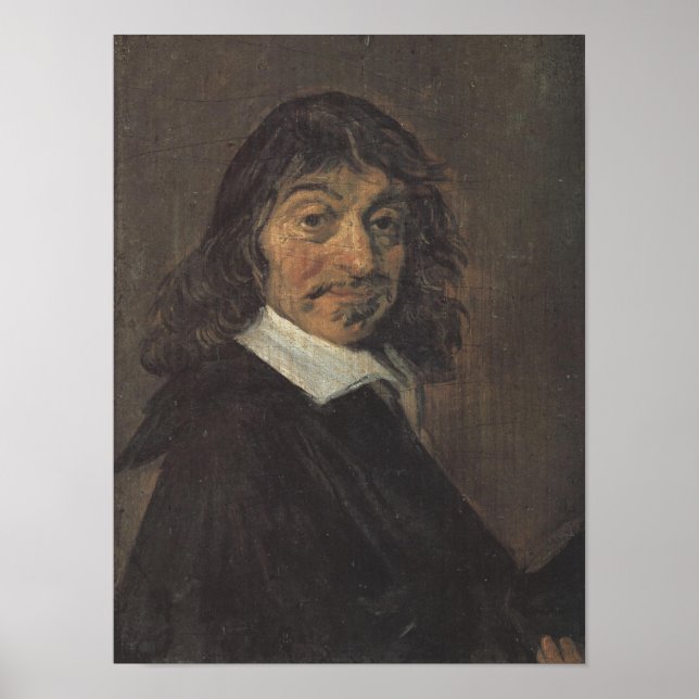 Portrait von René Descartes von Frans Hals Poster (Vorne)