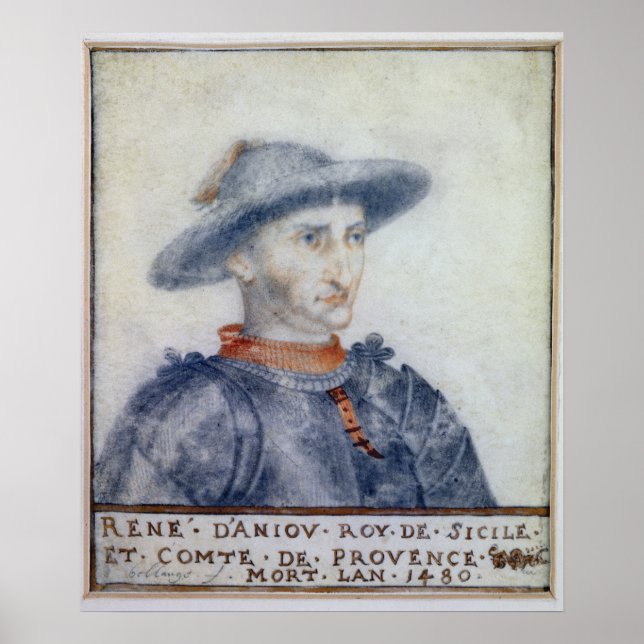 Portrait von Rene I Duke von Anjou Poster (Vorne)