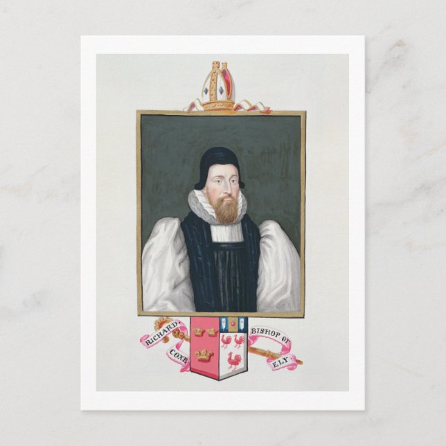 Portrait von Richard Cox (1500-81) Bischof von Ely Postkarte (Vorderseite)