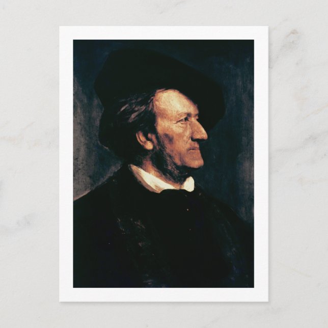 Portrait von Richard Wagner (1813-83) (Öl auf Canv Postkarte (Vorderseite)