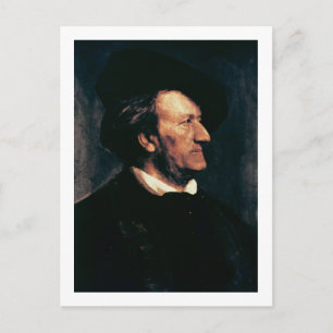 Portrait von Richard Wagner (1813-83) (Öl auf Canv Postkarte