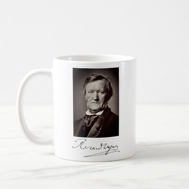 Portrait von Richard Wagner Kaffeetasse (Links)