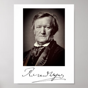 Portrait von Richard Wagner Poster