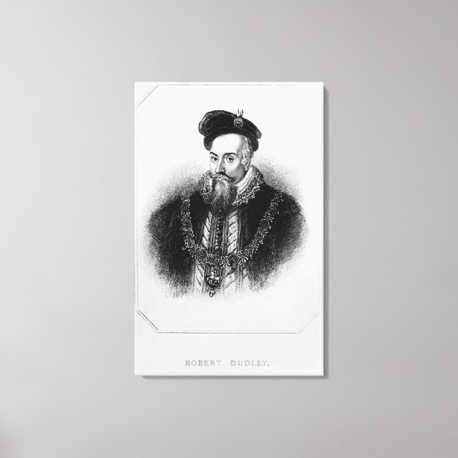 Portrait von Robert Dudley, 1. Earl of Leinwanddruck (Vorderseite)
