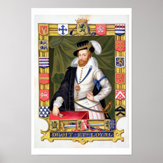 Portrait von Robert Dudley (c.1532-88) Earl of Lei Poster (Vorne)