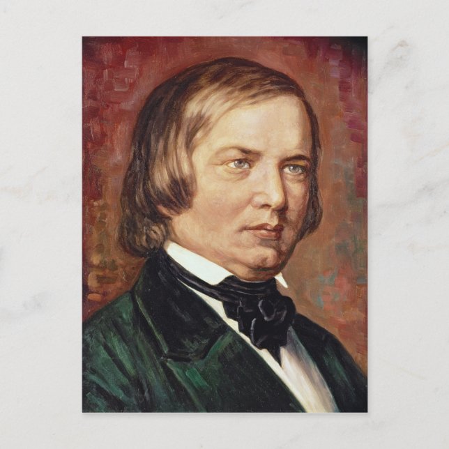 Portrait von Robert Schumann Postkarte (Vorderseite)