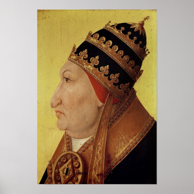 Portrait von Rodrigo Borgia Papst Alexander VI Poster (Vorne)