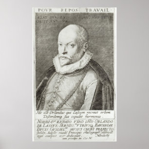 Portrait von Roland de Lassus 1593-94 Poster