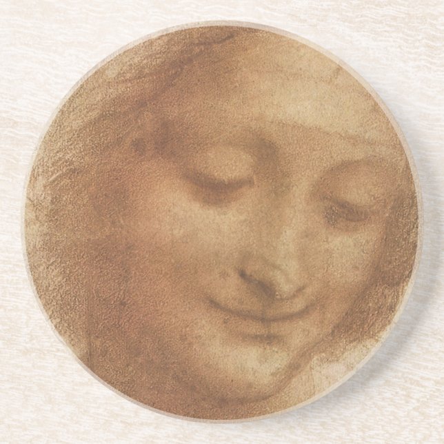 Portrait von Saint Anne von Leonardo da Vinci Untersetzer (Vorne)
