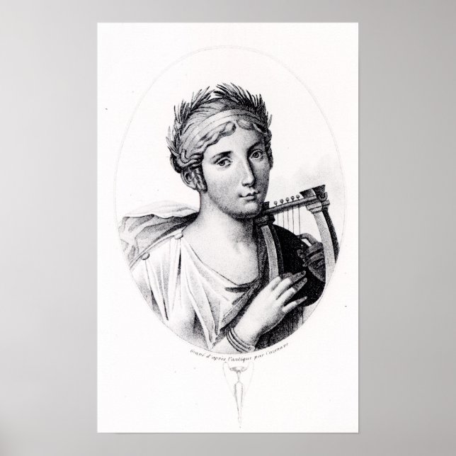 Portrait von Sappho Poster (Vorne)