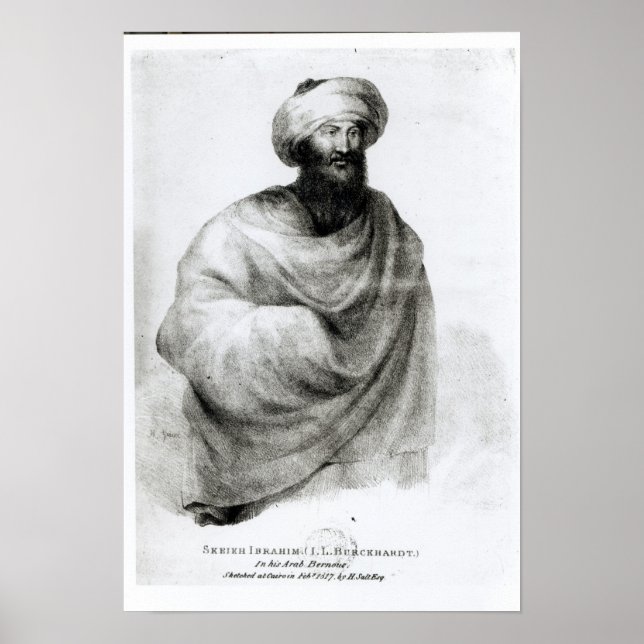 Portrait von Scheich Ibrahim oder Johann Ludwig Poster (Vorne)