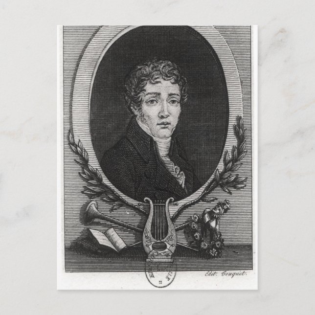 Portrait von Sebastian-Roch Nicolas Postkarte (Vorderseite)