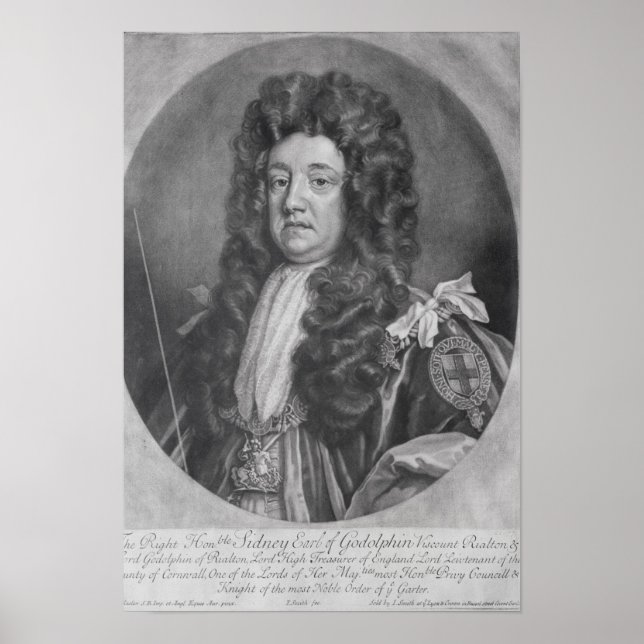 Portrait von Sidney Godolphin Poster (Vorne)