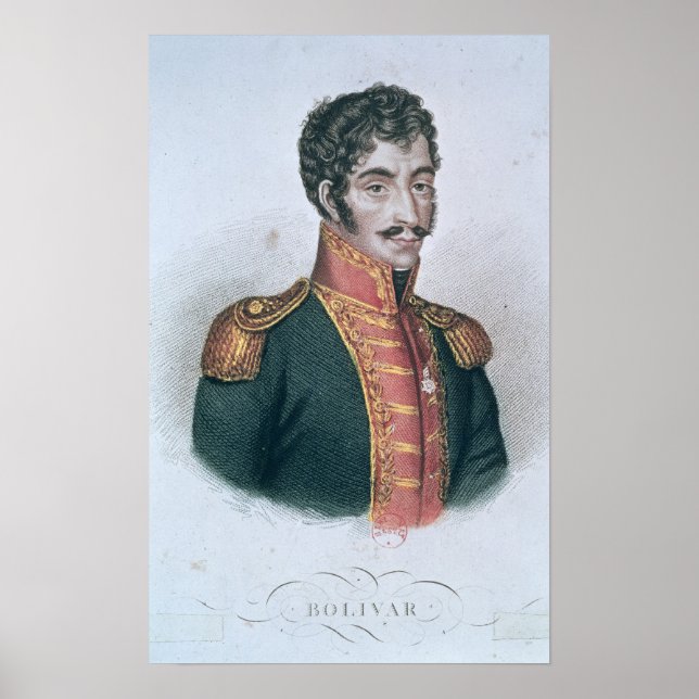 Portrait von Simon Bolivar Poster (Vorne)